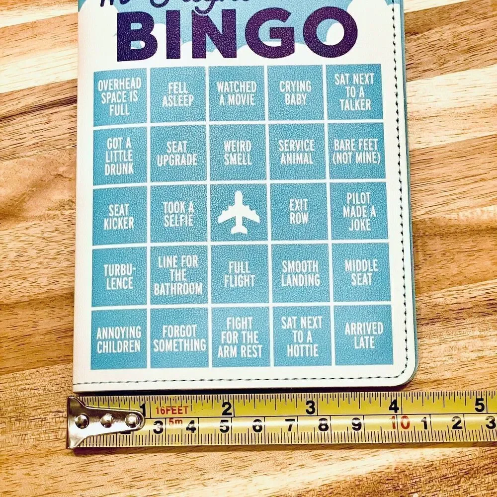 NWT Genuine Fred Wander Ware Passport Holder Wallet - IN FLIGHT BINGO